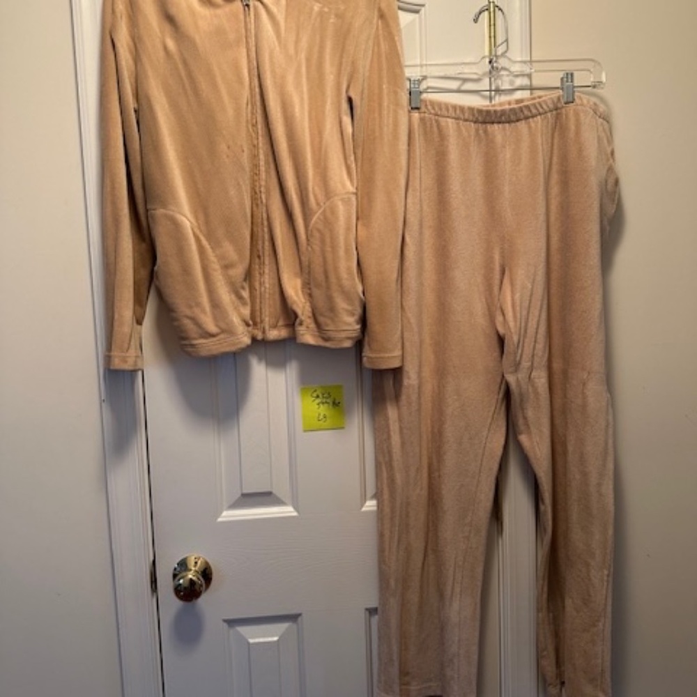 Saks 5th Avenue tan track suit
